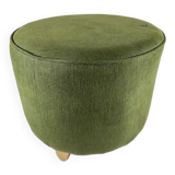 Pouf en velours vert anglais