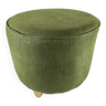 Pouf en velours vert anglais