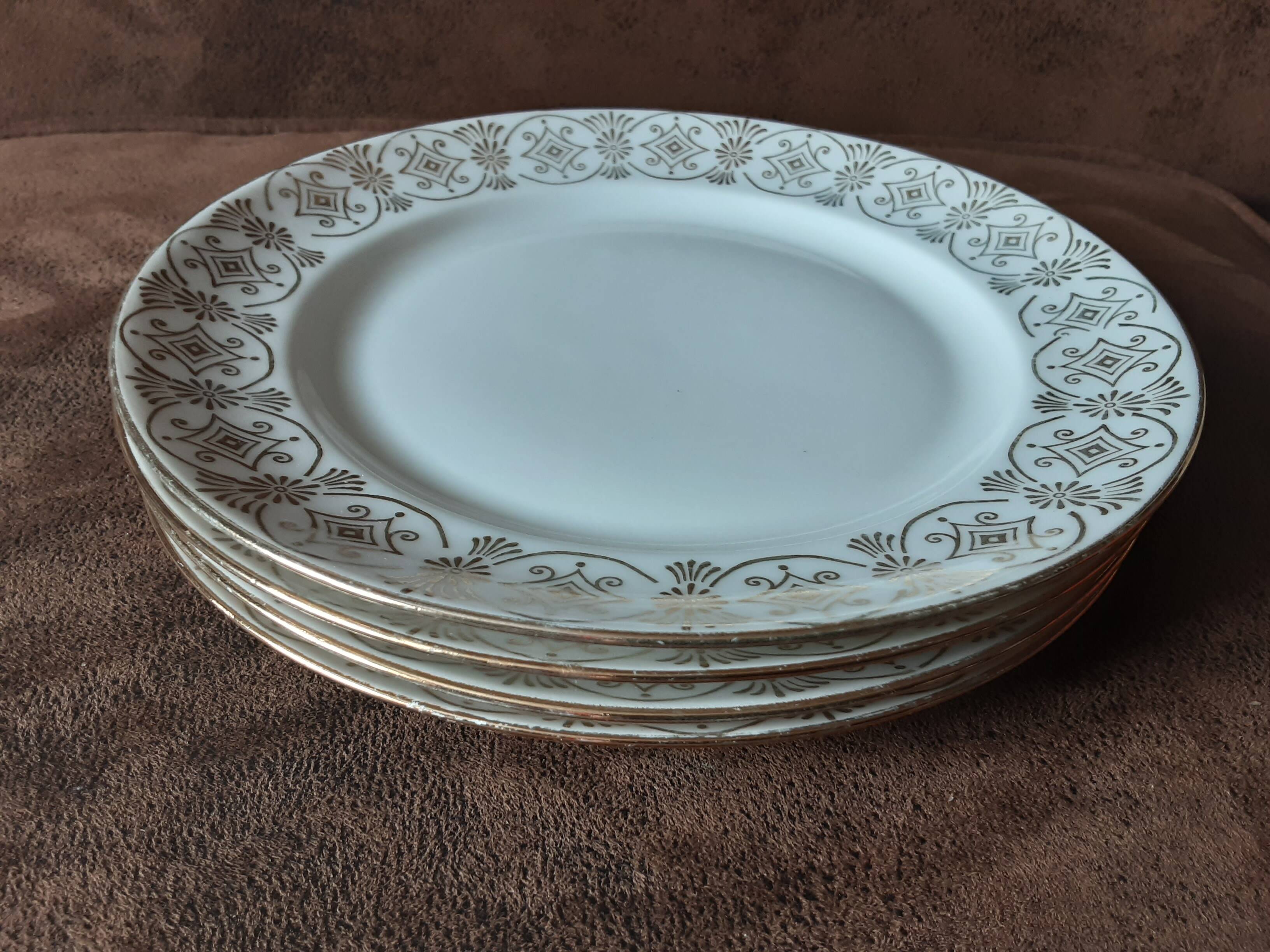 Set of 4 M&S Limoges Porcelain Dessert Plates
