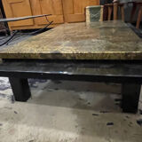1970 black and gold lacquered coffee table
