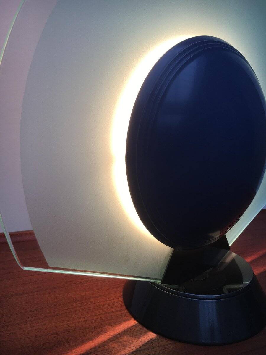 Postmodern table lamp Tikal by P.G. Ramella for Arteluce, 1980s.