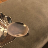 Empty pocket in silver metal