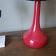 Vintage red bakelite touch lamp, Liberty floral lampshade