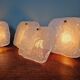 Pair of frosted glass wall lights, Kalmar, 1960s
