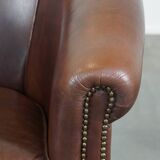 Cow leather club chair in English style