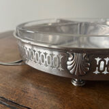 Serving tray with glass raviers