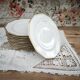 Set of 11 flat plates in Limoges porcelain by Maison Lanternier & C.