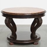 Antique French Side Table from the Early 1900s with a Marble Top