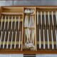 Cutlery set Ercuis model carthage in silver metal 73 pieces - art deco