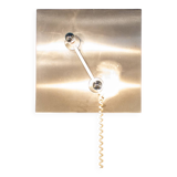 Magnetic steel two-light wall lamp 1970s