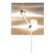 Applique des années 1970 à deux lumières en acier magnétique
