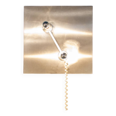 Magnetic steel two-light wall lamp 1970s