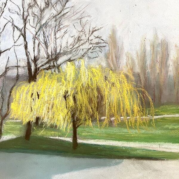 Tableau ''Viel arbre'', Yvonne Fourgeaud, 1976, Pastel