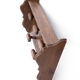 Vintage coat rack, wall-mounted wooden coat rack, 5 hooks, rustic, cloakroom, coat hanger, rack