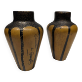 Pair of small ceramic vases early 20th century "Grenoble"