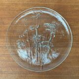 Large Finnish Glass Plate from the Mid-Century by Kaija Aarikka for Humppila