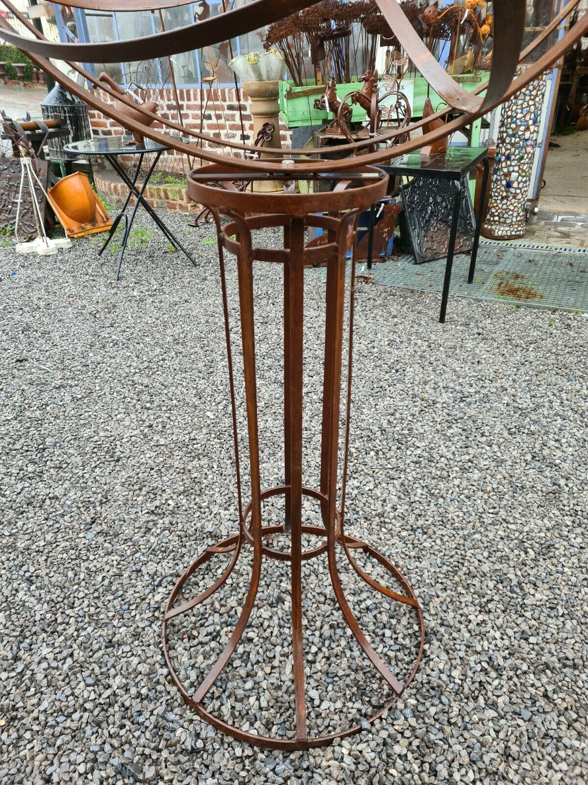 Wrought iron sphere / garden decoration