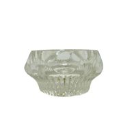 Salt cellar, Art Deco, transparent glass, Ząbkowice, Poland, 1930s.