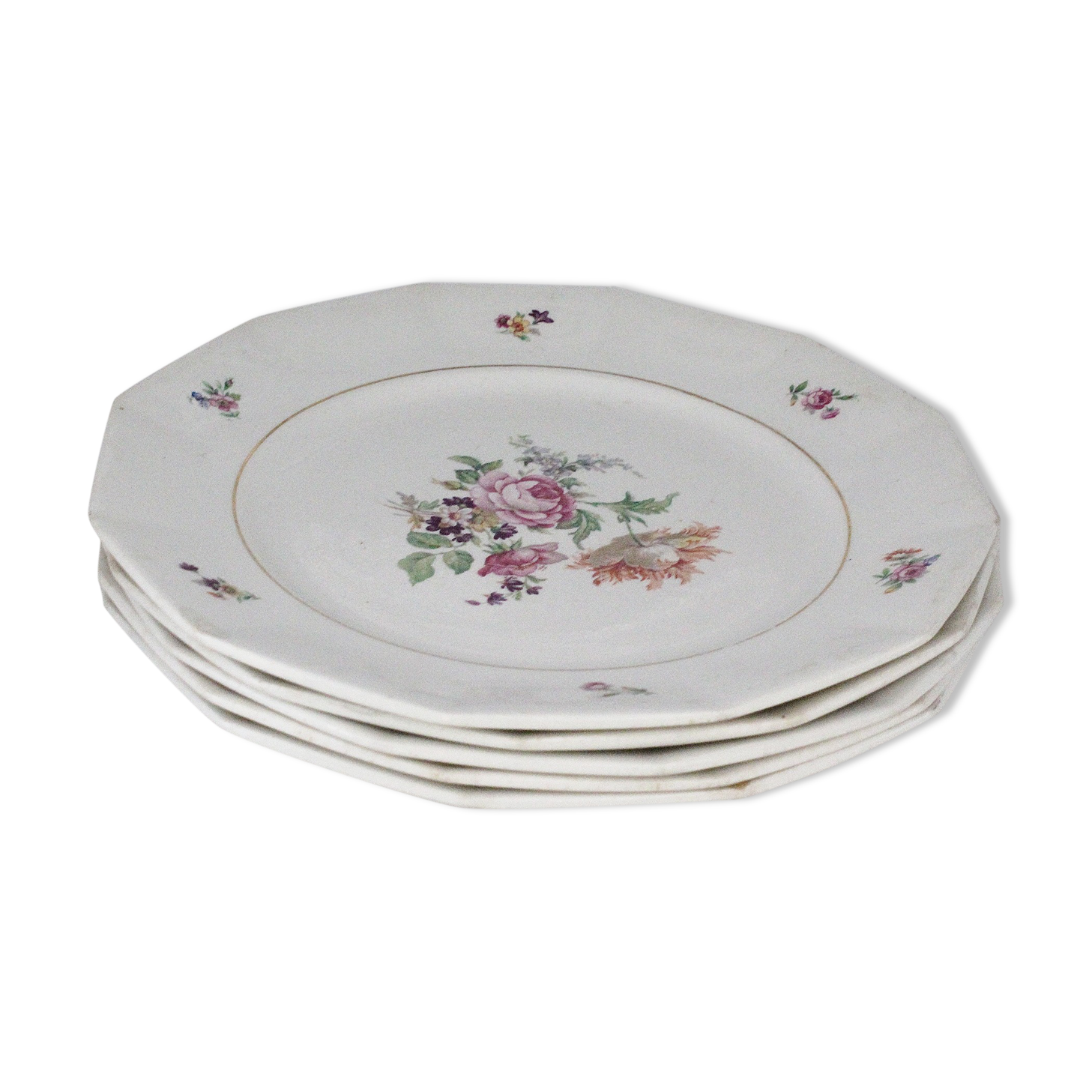 Lot de 5 assiettes Saint Amand ceranord