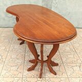 Brutalist table in solid oak