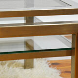 Jansen House coffee table by Guy Lefèvre steel glass 1970