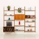 PS System wall unit with vinyl records cabinet and expository shelf, Rander