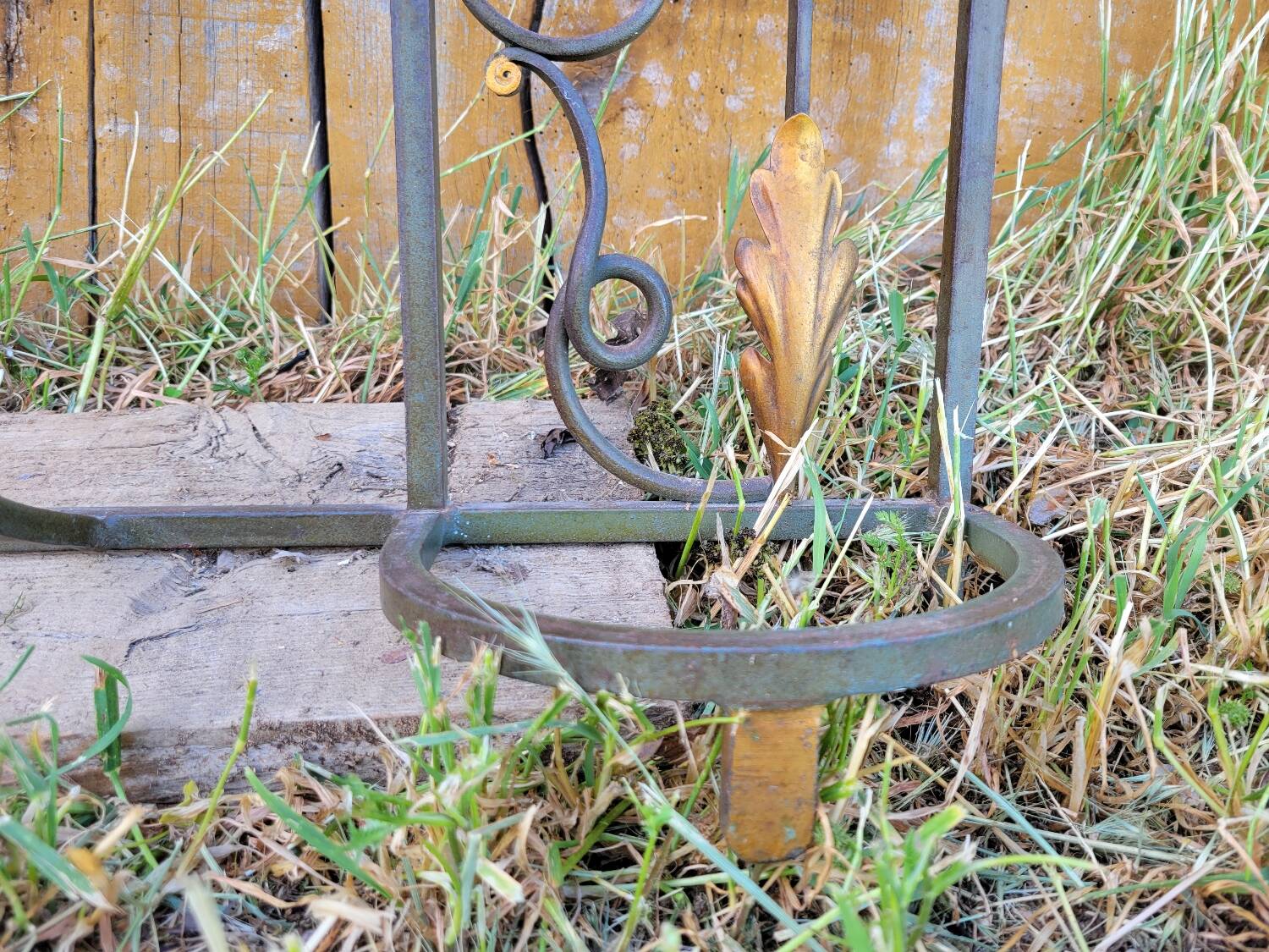 Art Deco 1930s wrought iron coat rack and hat stand