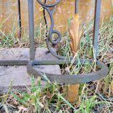 Art Deco 1930s wrought iron coat rack and hat stand
