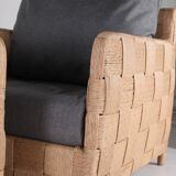 Pair of rope armchairs