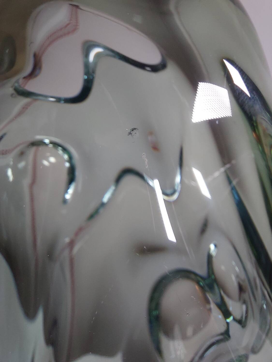 Organic glass vase by Jan Beránek Skrdlovice, mid-20th century.