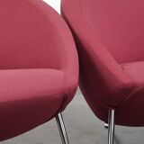 Ensemble de fauteuils vintage design Artifort violet, modèle Hanna