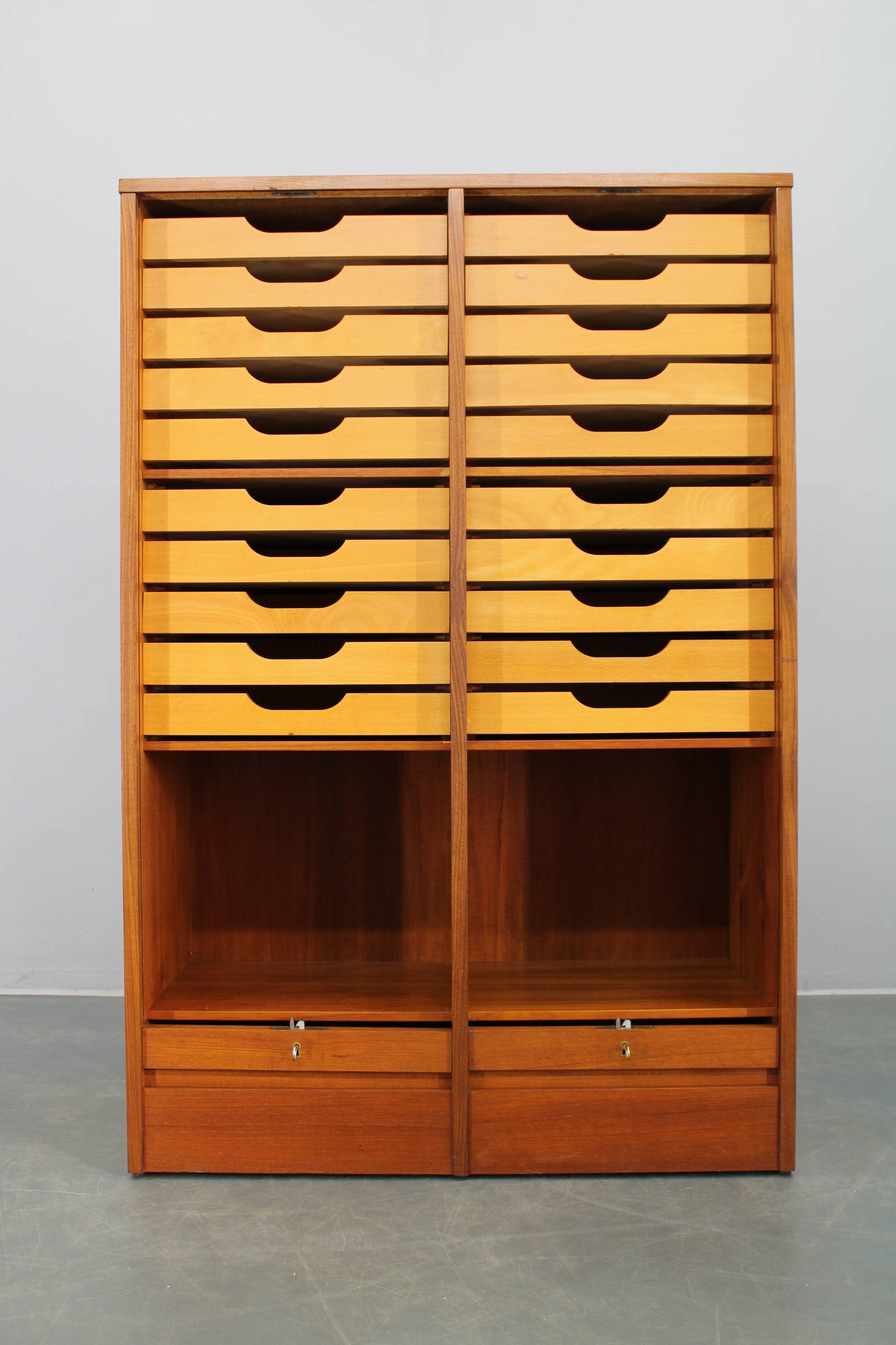 Cabinet de bureau tambour des années 60, Danemark.