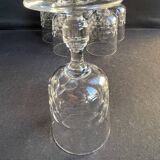 5 Blown and cut crystal water glasses – Art Nouveau