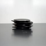 Six Alessi plates for mignardises, soft porcelain.