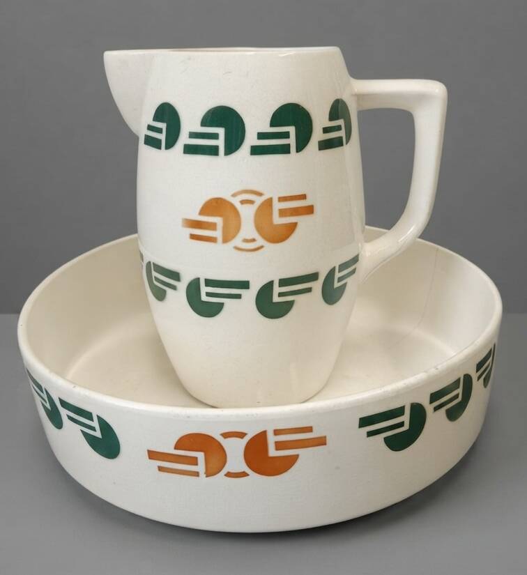 Art Deco toilet set "Pistole", Salins, E. Charbonnier