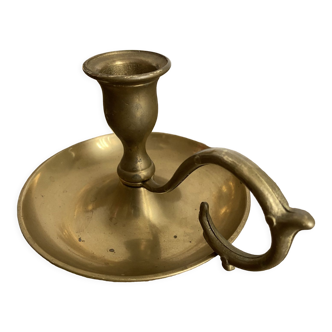 Brass cellar rat candle holder