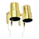 Pair Of Mid Century Scandinavian Brass Wall Lights By H.A. Jakobsson, 1960s