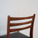 Pair of Scandinavian chairs skaï black
