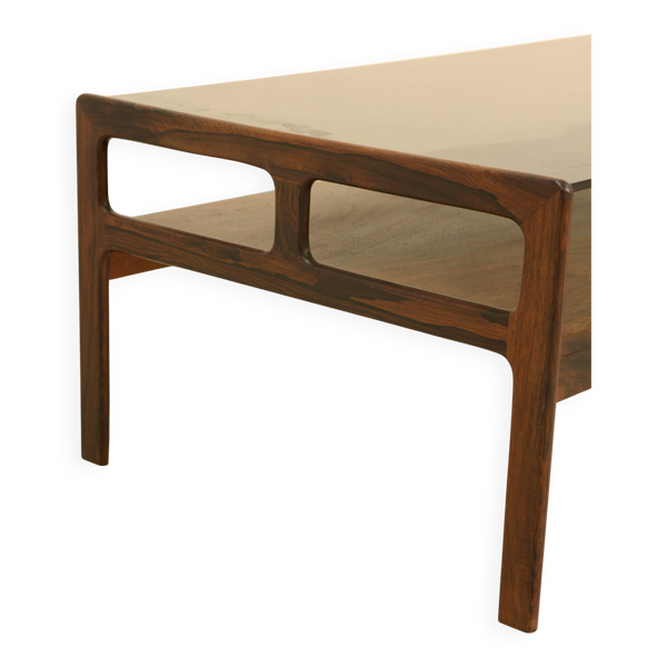 Table basse danoise en bois de rose 60's