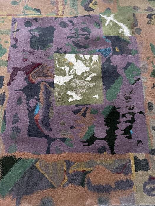 "Claire" Hand tufted rug by Tisca France 1980-1990s