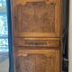 Antique solid wood wardrobe - burl panels and fittings
