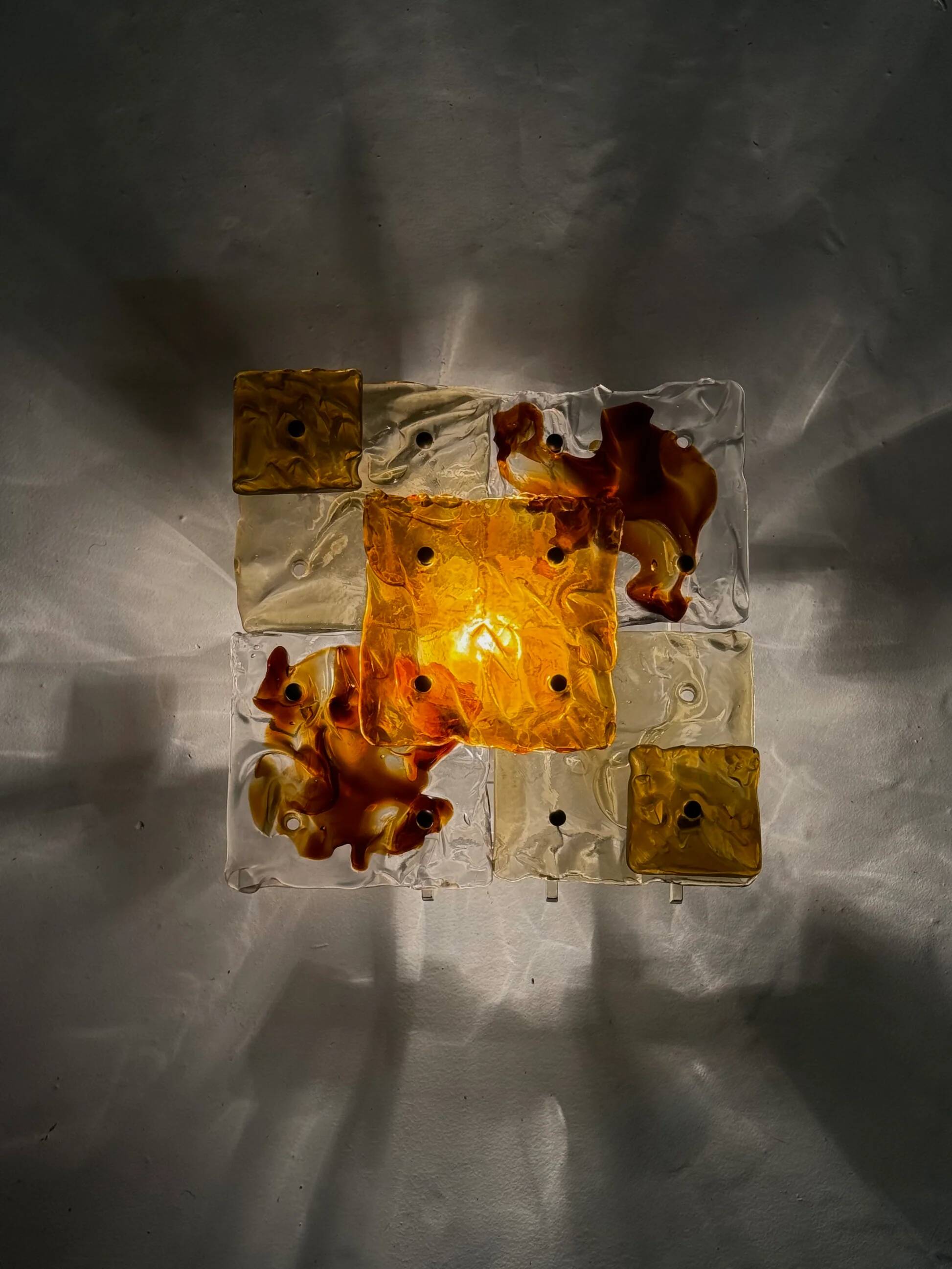 Patchwork wall lamps by Toni Zuccheri for Venini