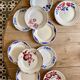 Set of 10 mismatched vintage dessert plates