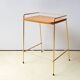 Gold metal bedside table