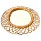 Midcentury Modern Large Sunburst Bamboo and Rattan Mirror, Bonacina, Italy 1960s