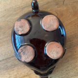 Brown ceramic teapot