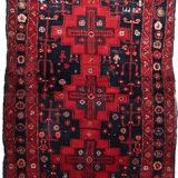 Handmade antique Persian Hamadan rug 142cm x 205cm, 1930s