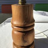 Solid wood lamp foot dug 70's