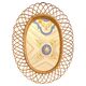 Midcentury Modern Large Sunburst Bamboo and Rattan Mirror, Bonacina, Italy 1960s