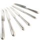 Set of fruit knives, silver-plated white metal, Germany, 1930s